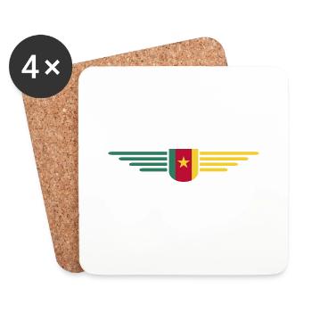 Cameroon Design – Fierté et diversité - Dessous de verre (lot de 4) - blanc - Devant