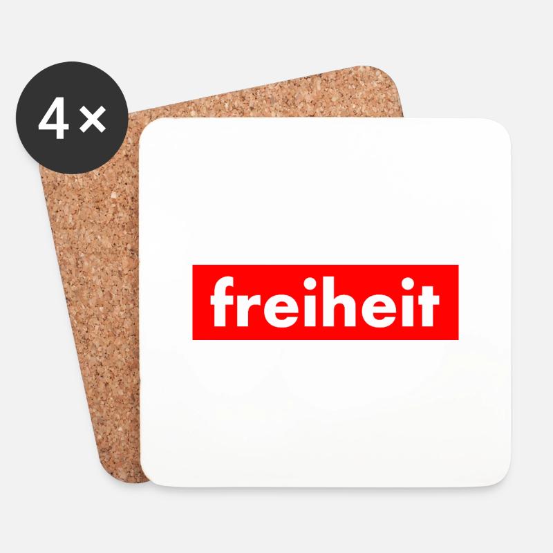 Freiheit - Untersetzer (4er-Set) - Weiß