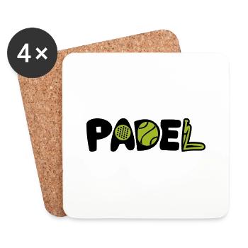 Padel 1 - Untersetzer (4er-Set) - Weiß - Vorne