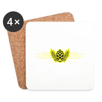 Brasserie de houblon - Dessous de verre (lot de 4) - blanc - Devant