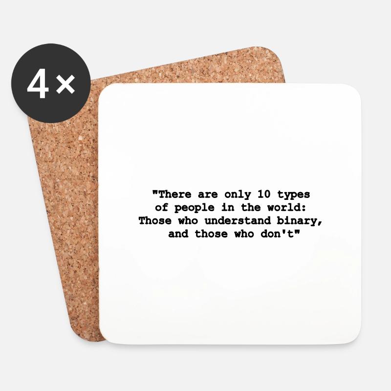 ten types of people - Untersetzer (4er-Set) - Weiß