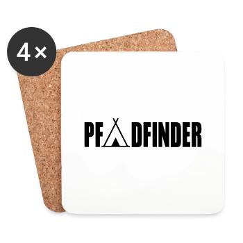 Pfadfinder - Untersetzer (4er-Set) - Weiß - Vorne