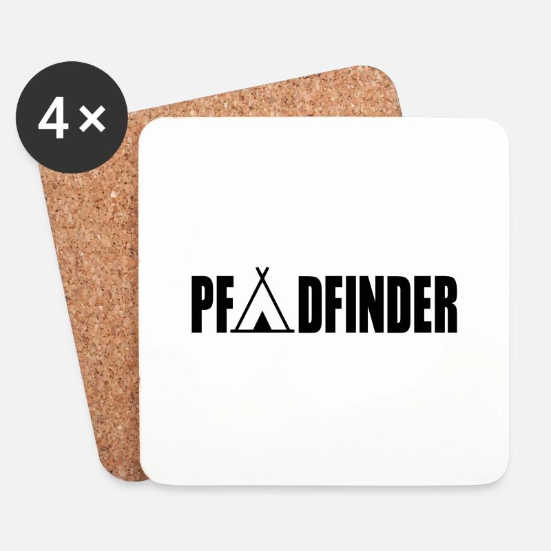 Pfadfinder - Untersetzer (4er-Set) - Weiß