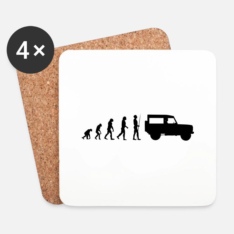 landroverevolution - Untersetzer (4er-Set) - Weiß