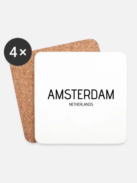 amsterdam - Untersetzer (4er-Set) - Weiß