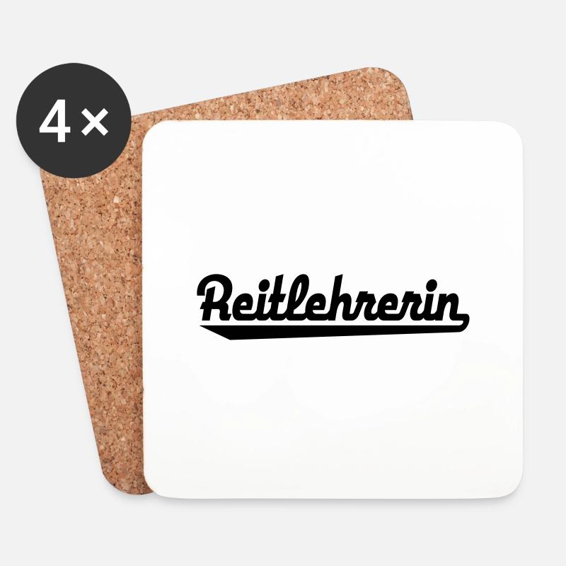 2541614 123127501 Reitlehrerin - Untersetzer (4er-Set) - Weiß