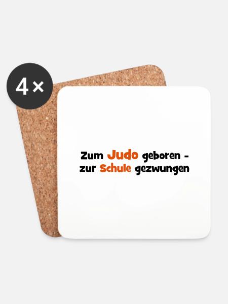 Judo - Untersetzer (4er-Set) - Weiß