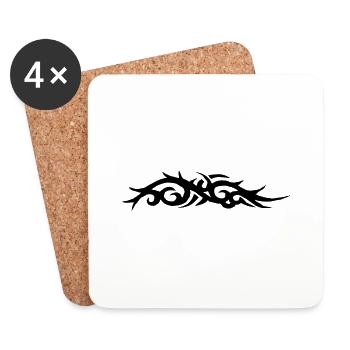 tribal tattoo - Untersetzer (4er-Set) - Weiß - Vorne