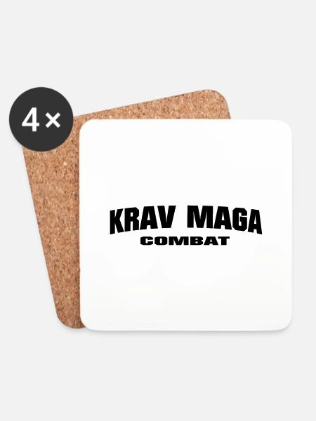 Krav Maga Combat - Untersetzer (4er-Set) - Weiß