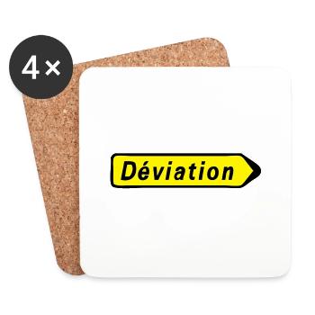 deviation - Dessous de verre (lot de 4) - blanc - Devant