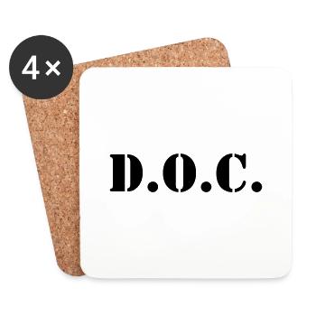 Department of Corrections (D.O.C.) 2 back - Coasters (set of 4) - white - Front