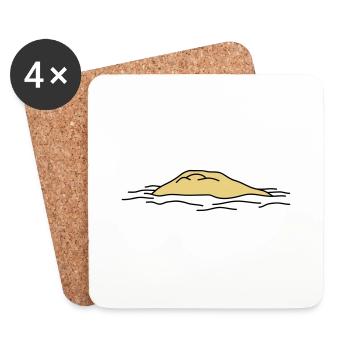 Island - Dessous de verre (lot de 4) - blanc - Devant