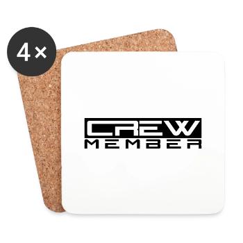 Crew Member Logo Design - Untersetzer (4er-Set) - Weiß - Vorne