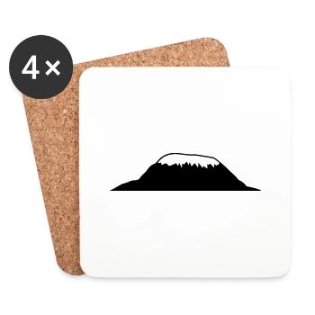 Africa Mount Kilimanjaro - Coasters (set of 4) - white - Front