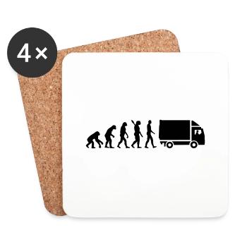 LKW - Untersetzer (4er-Set) - Weiß - Vorne