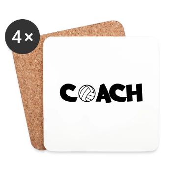 handball_coach - Untersetzer (4er-Set) - Weiß - Vorne