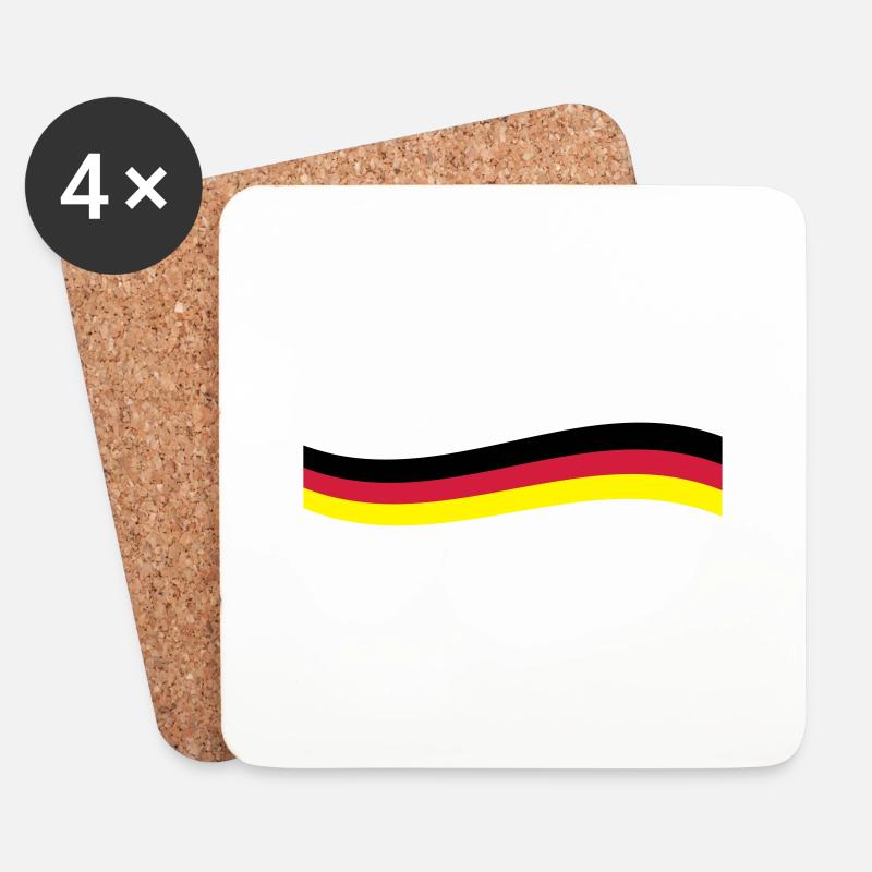 Deutschland - Untersetzer (4er-Set) - Weiß