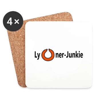 Lyoner Junkie saarlaendische wurst ring lyoner - Untersetzer (4er-Set) - Weiß - Vorne