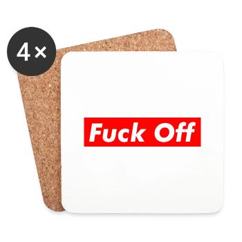 F*ck Off - Untersetzer (4er-Set) - Weiß - Vorne