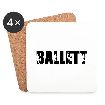 (ballett) - Untersetzer (4er-Set) - Weiß - Vorne