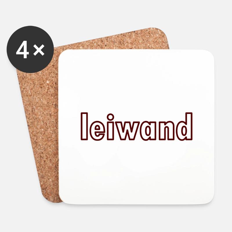 leiwand - Untersetzer (4er-Set) - Weiß