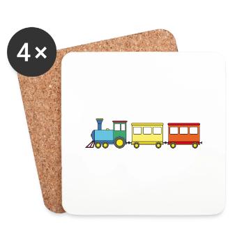 Train Locomotive Children - Coasters (set of 4) - white - Front