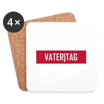 Vatertag - Untersetzer (4er-Set) - Weiß - Vorne