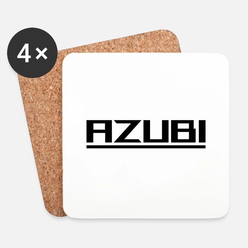 Azubi black - Untersetzer (4er-Set) - Weiß
