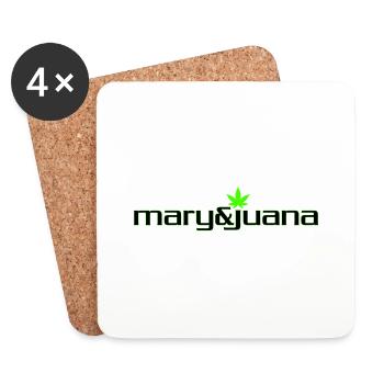 Marijuana - Coasters (set of 4) - white - Front
