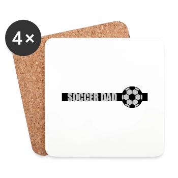 Balken Soccer Dad Logo - Untersetzer (4er-Set) - Weiß - Vorne