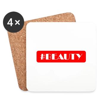 Beauté - Dessous de verre (lot de 4) - blanc - Devant