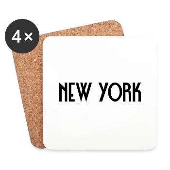 New York - Dessous de verre (lot de 4) - blanc - Devant