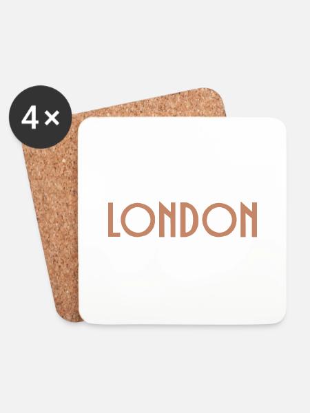 London - Untersetzer (4er-Set) - Weiß