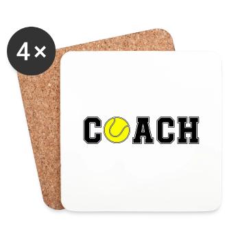 Tennis Coach - Coasters (set of 4) - white - Front