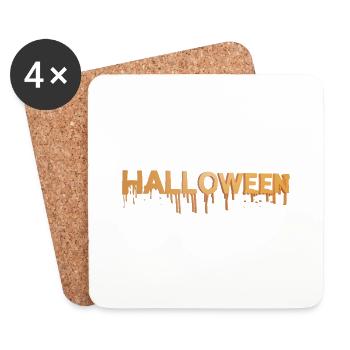 HALLOWEEN - Dessous de verre (lot de 4) - blanc - Devant