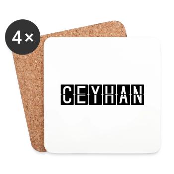 Ceyhan Airport Sign - Coasters (set of 4) - white - Front