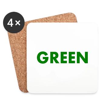 Green - Dessous de verre (lot de 4) - blanc - Devant