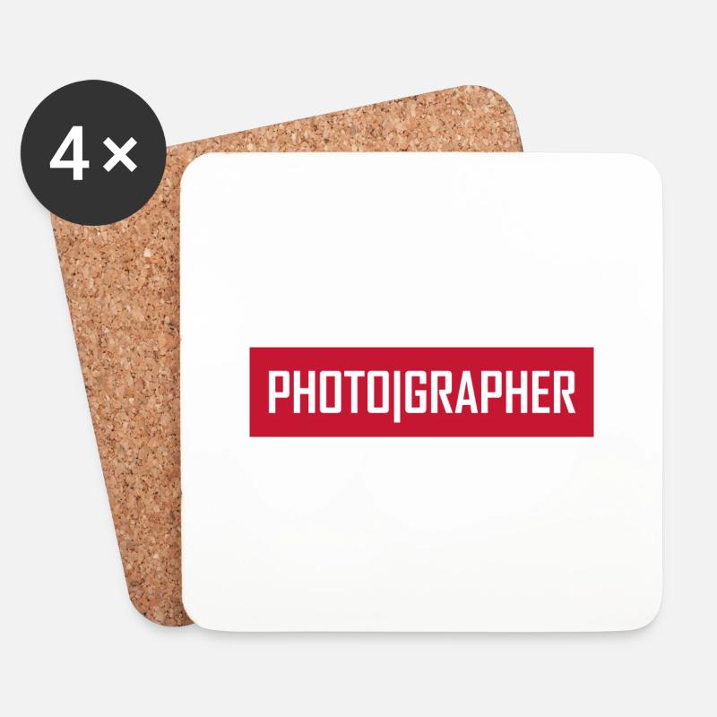 Photographer - Untersetzer (4er-Set) - Weiß