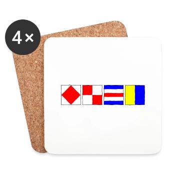 FoxtrottUniformCharlieKilo Plain - Untersetzer (4er-Set) - Weiß - Vorne