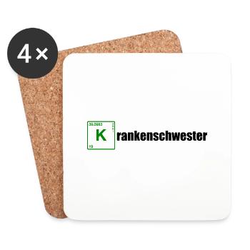 Krankenschwester Geschenk black - Untersetzer (4er-Set) - Weiß - Vorne