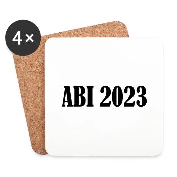 Abi 2023 - Untersetzer (4er-Set) - Weiß - Vorne