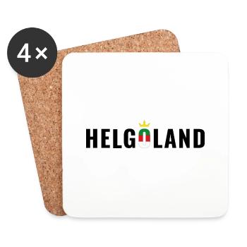 Insel Helgoland Schriftzug - Untersetzer (4er-Set) - Weiß - Vorne