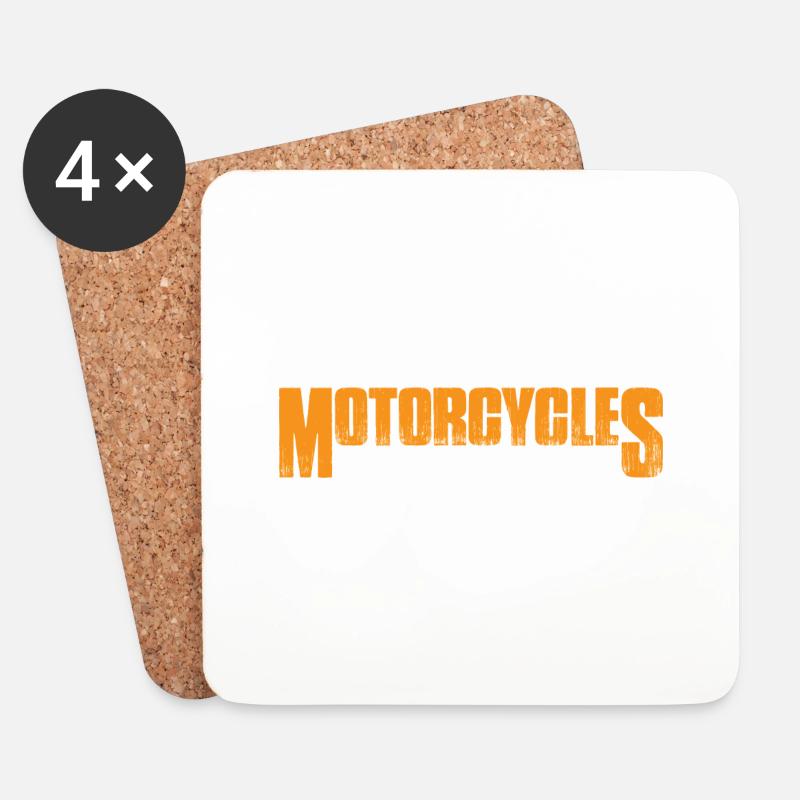 Motorcycles And Mascara 4 - Untersetzer (4er-Set) - Weiß