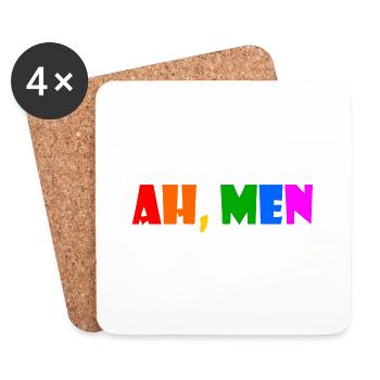 Ah men - Untersetzer (4er-Set) - Weiß - Vorne