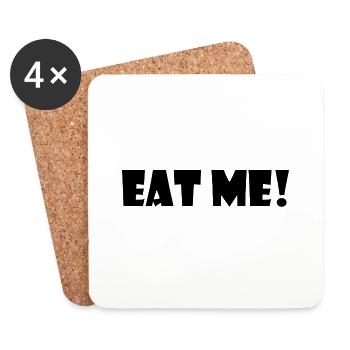 Eat me - Coasters (set of 4) - white - Front