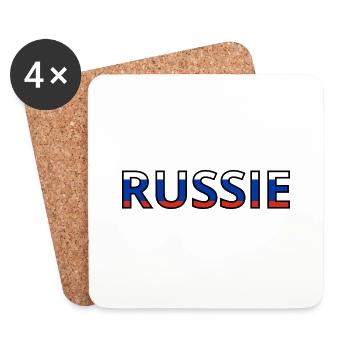 Drapeau russie - Dessous de verre (lot de 4) - blanc - Devant