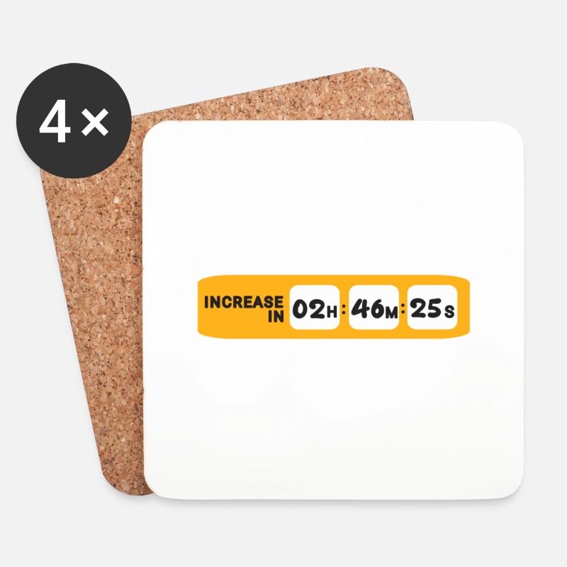 Internet Countdown - Untersetzer (4er-Set) - Weiß