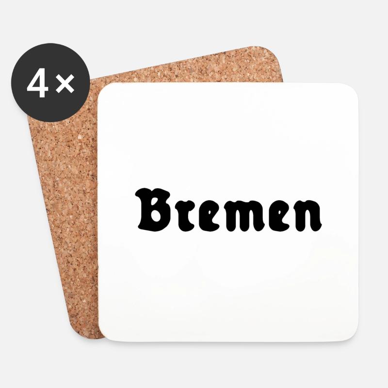 Bremen - Untersetzer (4er-Set) - Weiß