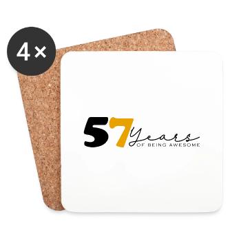 Vintage 1967 Funny 57 Year Old Bday Men Women - Coasters (set of 4) - white - Front