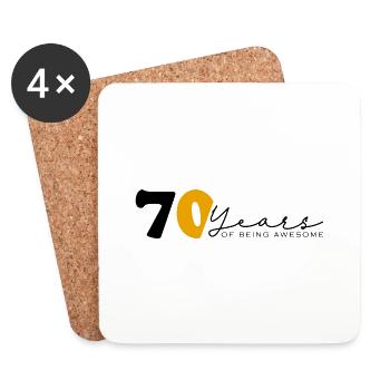 Vintage 1954 Funny 70 Year Old Bday Men Women - Coasters (set of 4) - white - Front